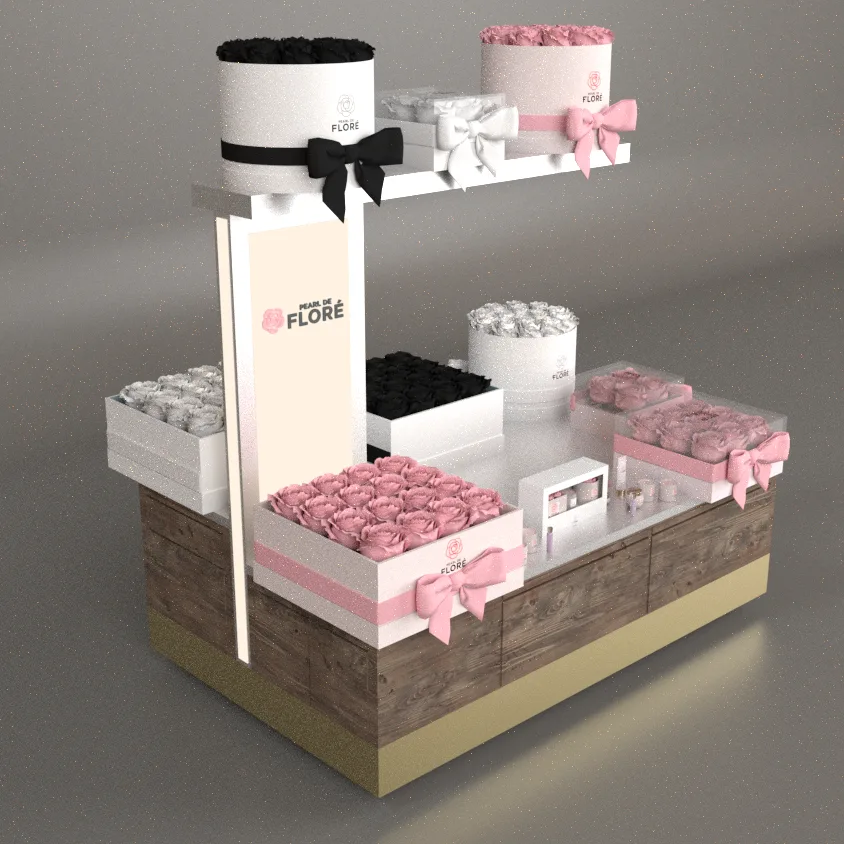 Pearl de Flore – Luxus-Retail-Kiosk-Design · Ansicht 1