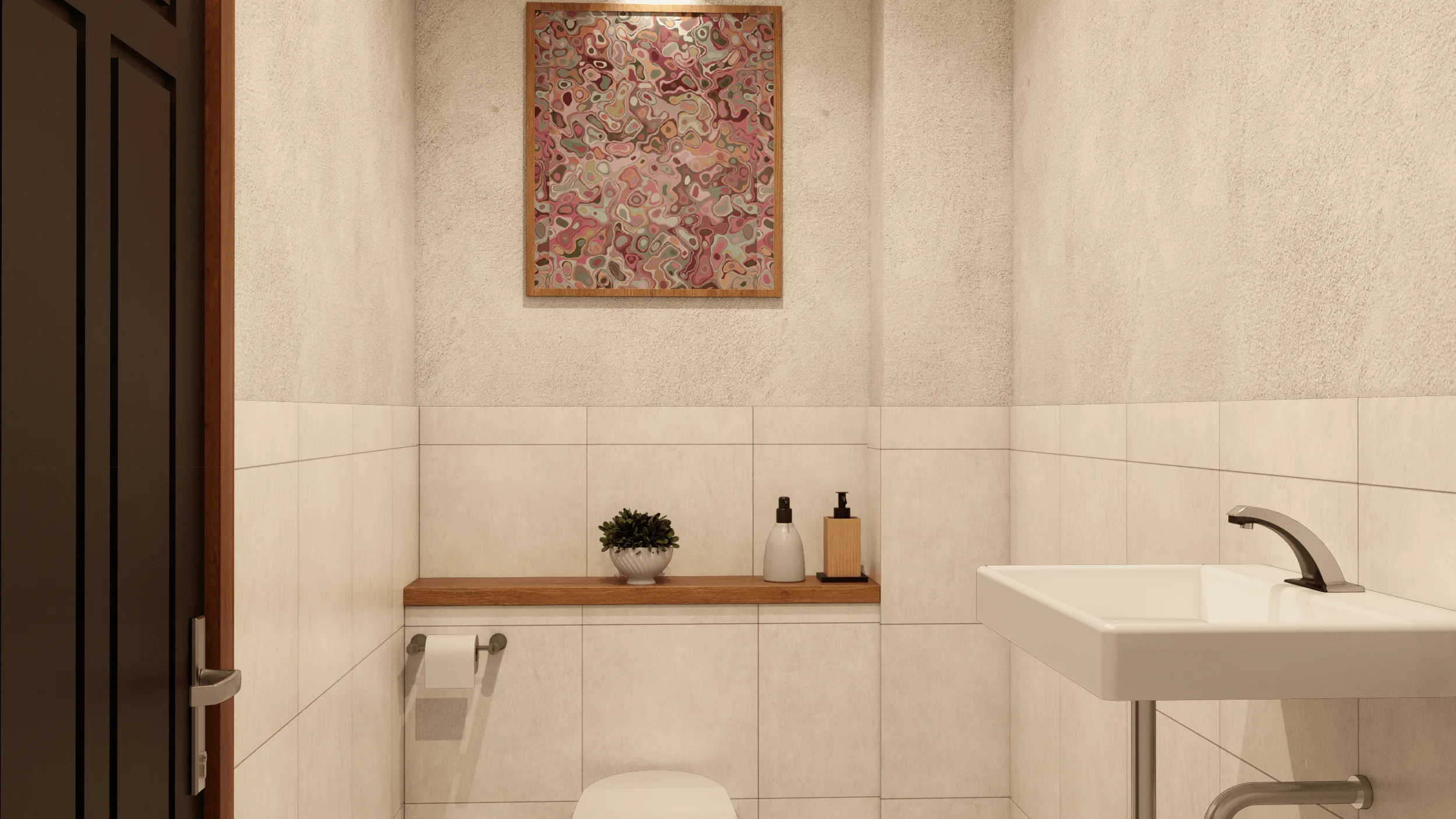 Moderne Apartment-Innenraumvisualisierung · Ansicht 1