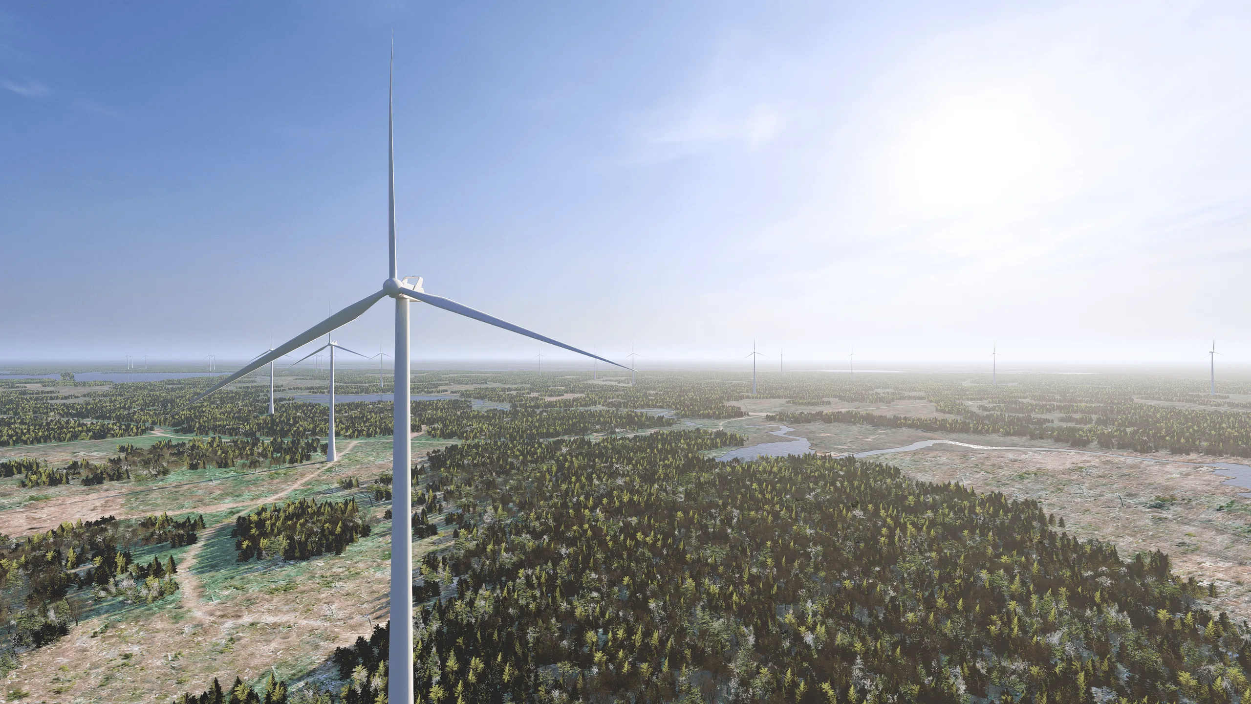 Windturbinen-Visualisierung – Exteriordesign · Ansicht 1