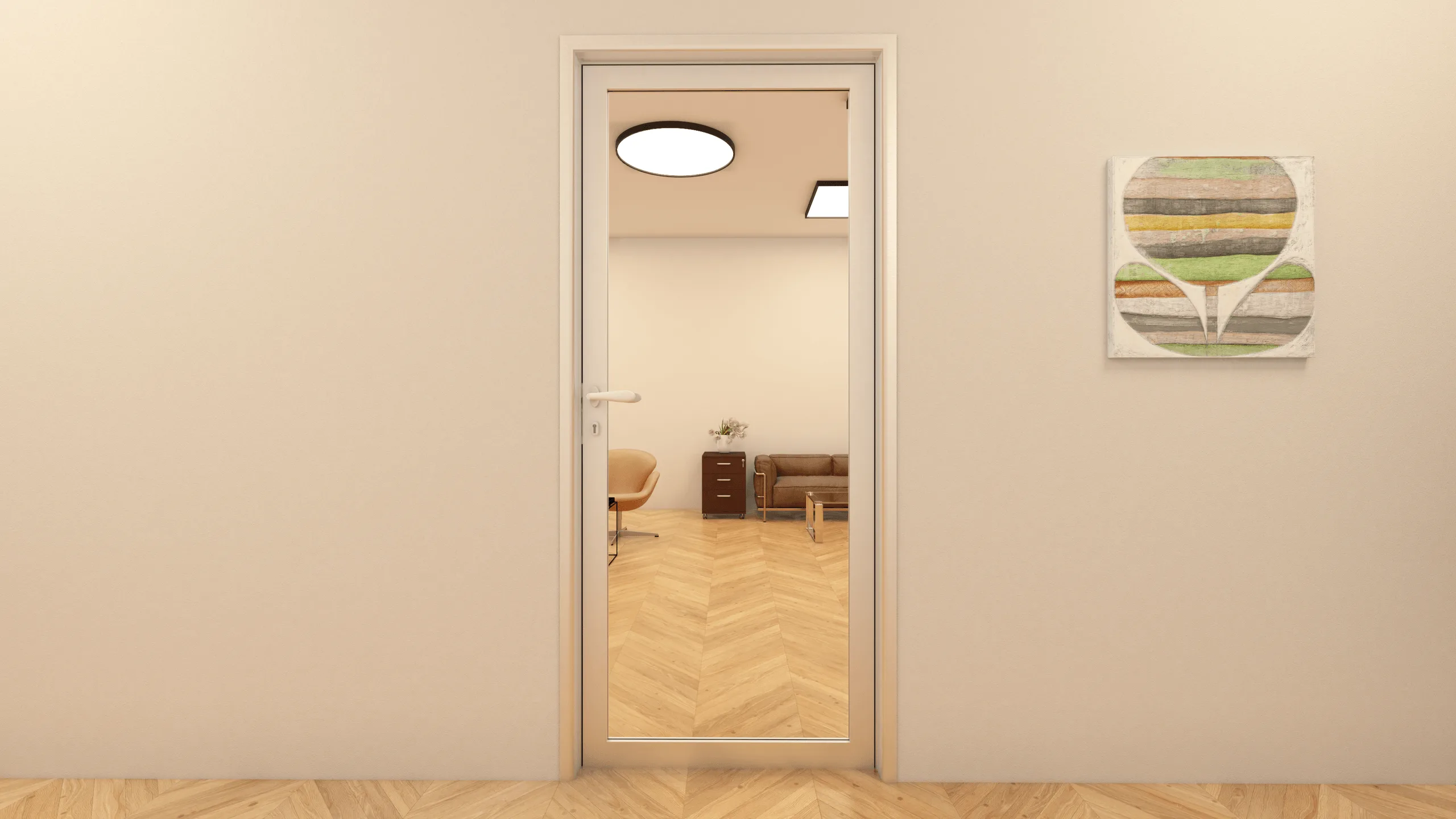 Visualisierung von Aluminium-Glastüren · Ansicht 1