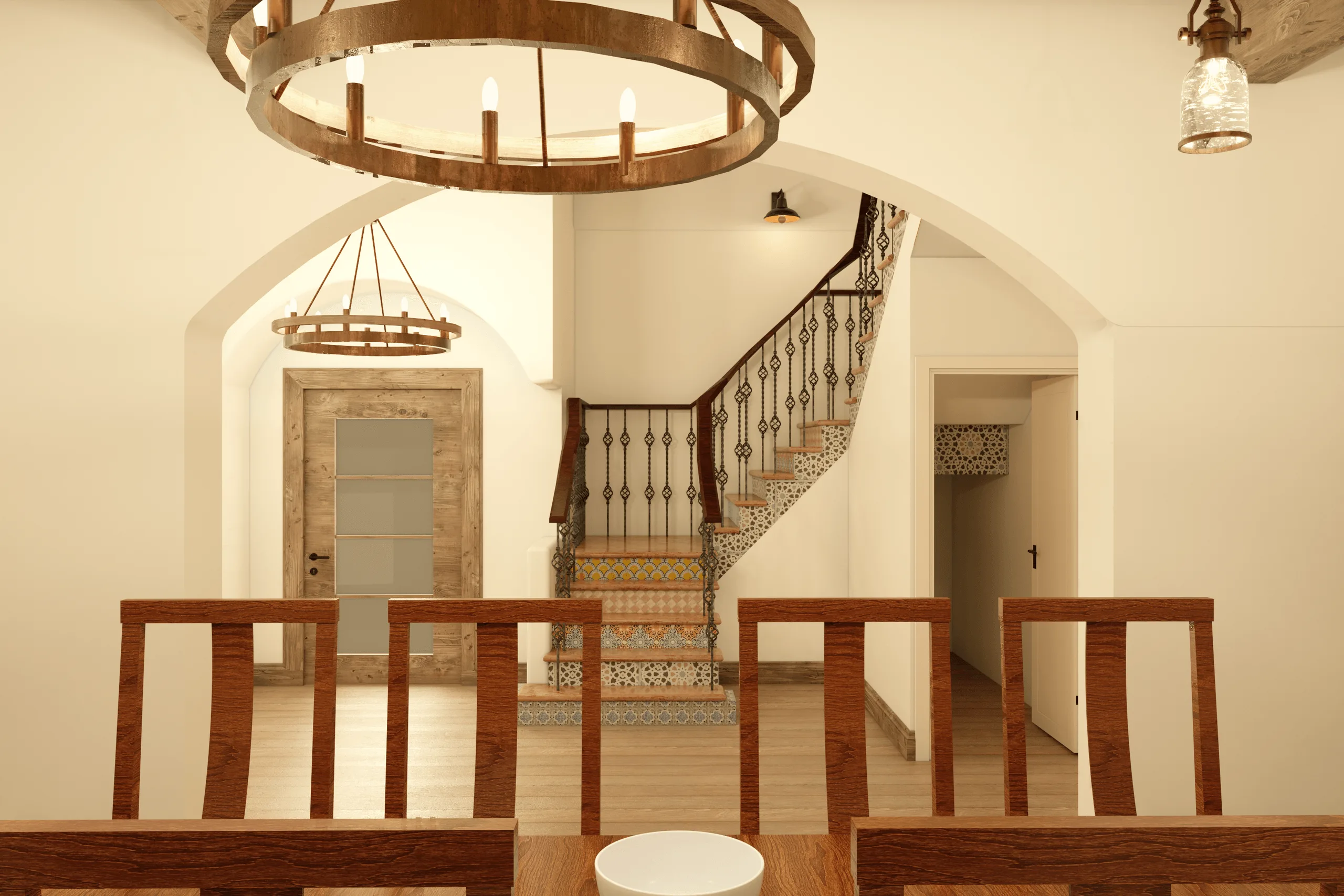 Klassisches Haus im spanisch-kolonialen Stil – Innenraumdesign
