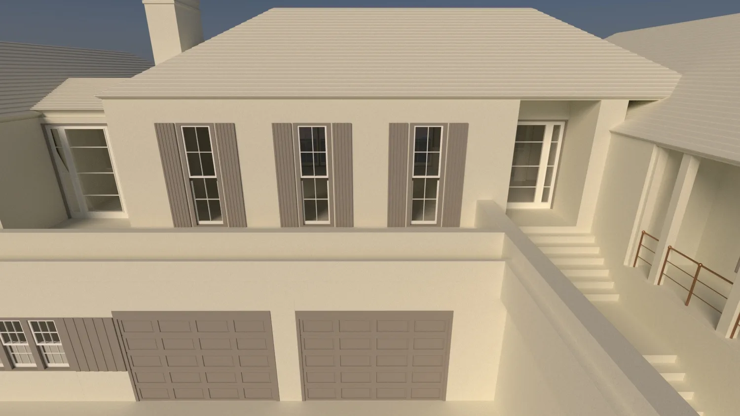 Architektonisches Basismodell eines Wohnhauses