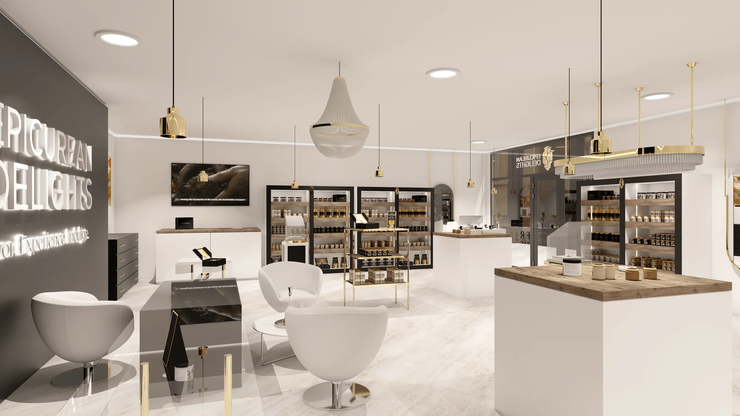 Epicurean Delights – Boutique-Store-Design · Ansicht 1