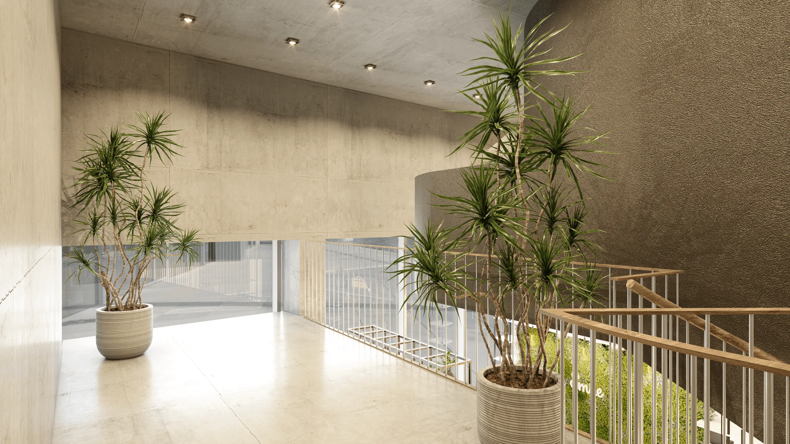 Franklinturm Oerlikon – Salon-Innenraumvisualisierung