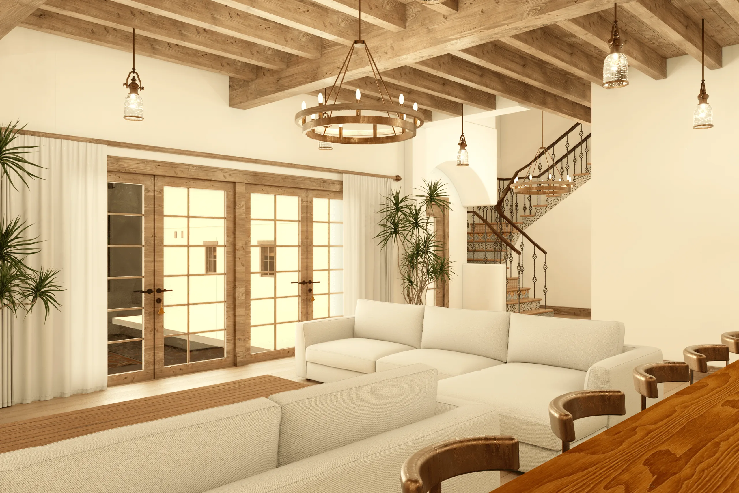 Klassisches Haus im spanisch-kolonialen Stil – Innenraumdesign · Ansicht 2