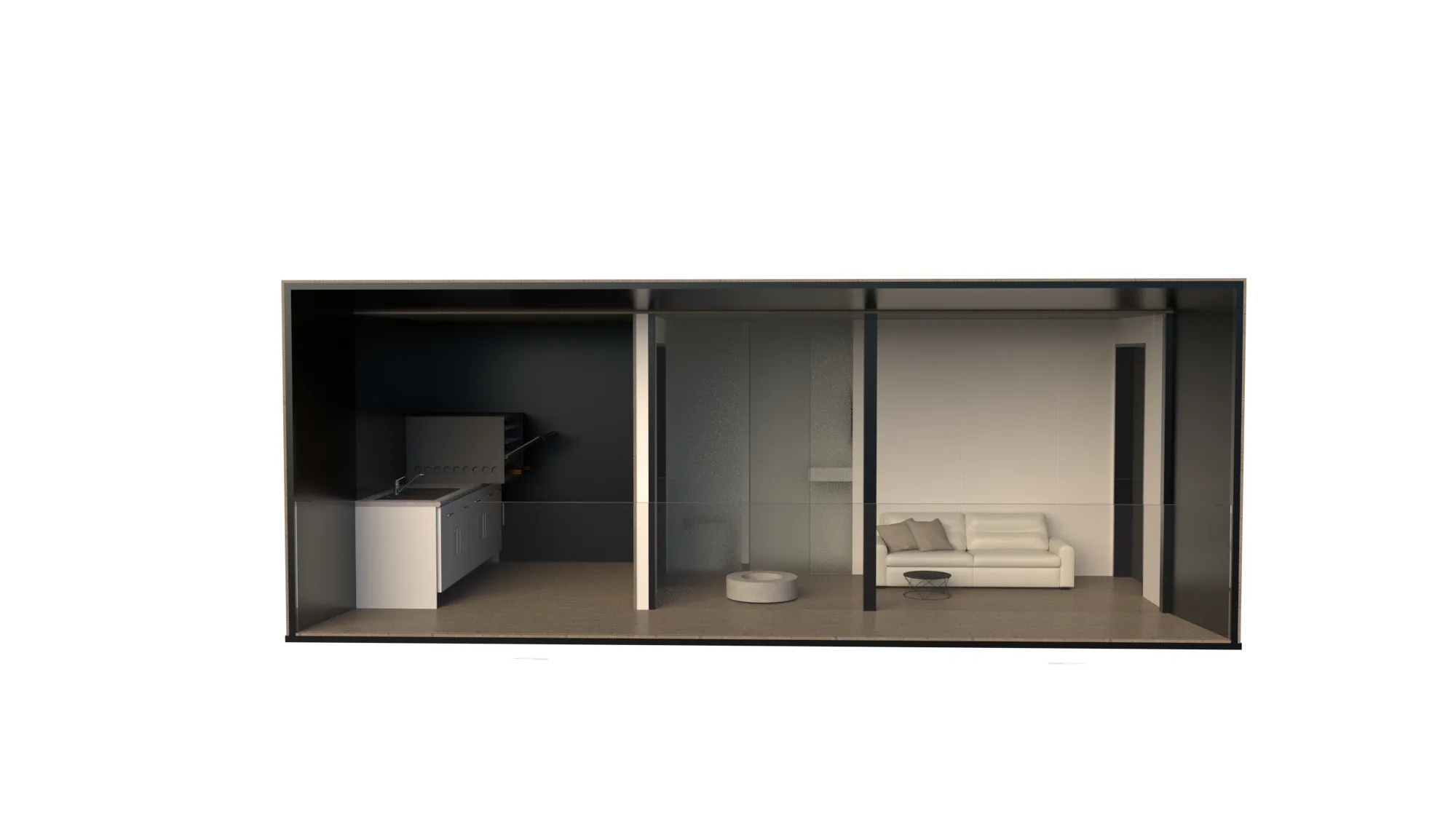 Modulare Containerhäuser – Vorentwürfe · Ansicht 2
