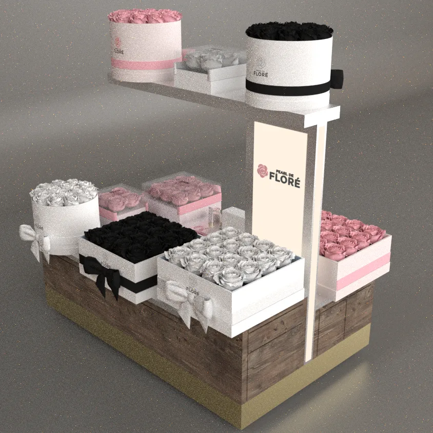 Pearl de Flore – Luxus-Retail-Kiosk-Design · Ansicht 4