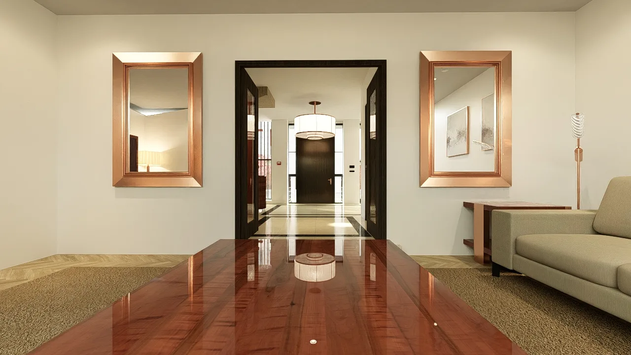 3D-Architektur-Walkthrough – sechsgeschossiges Reihenhaus · Ansicht 1