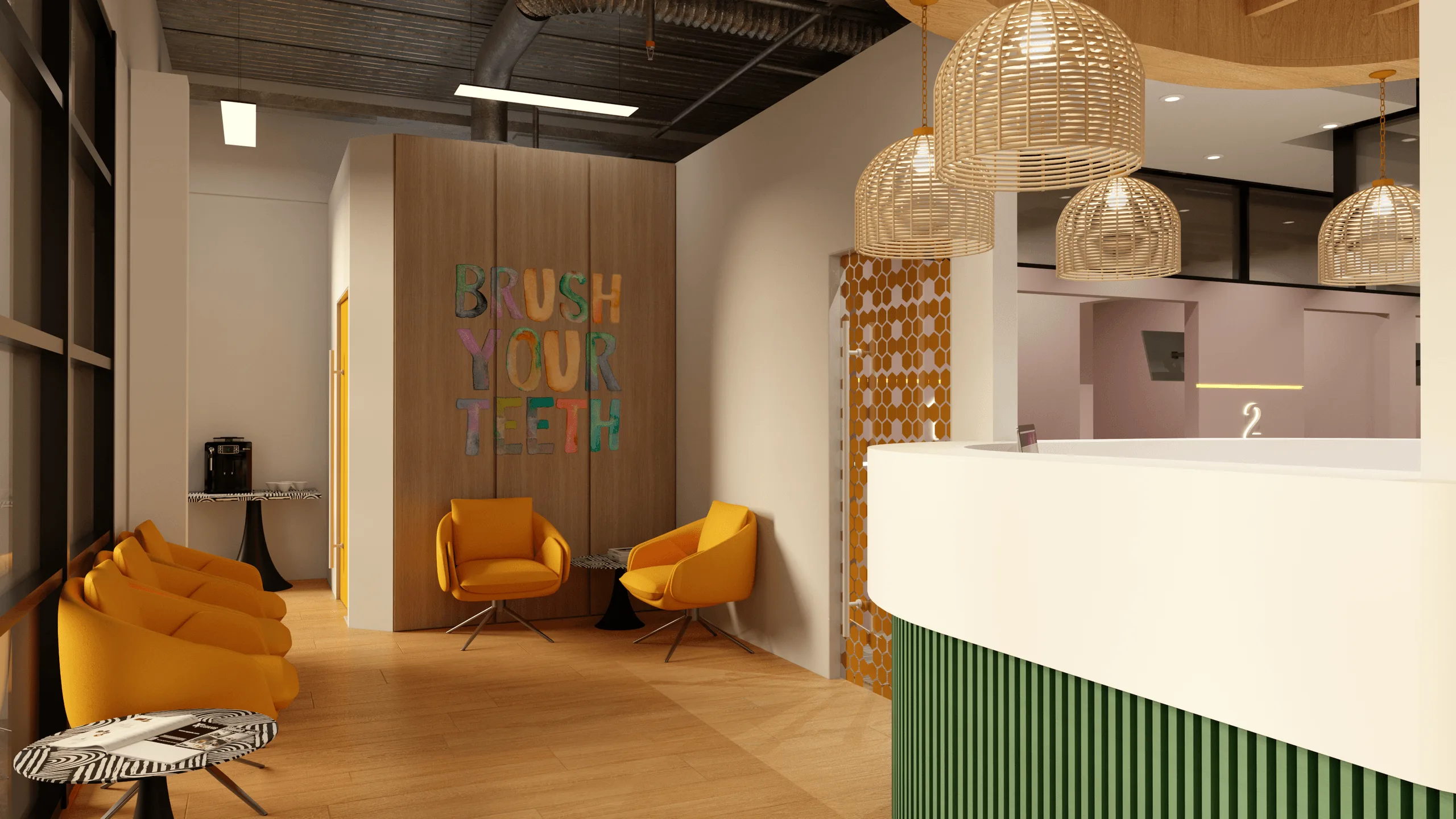 GlowUp Dentistry – Innenraumdesign · Ansicht 2