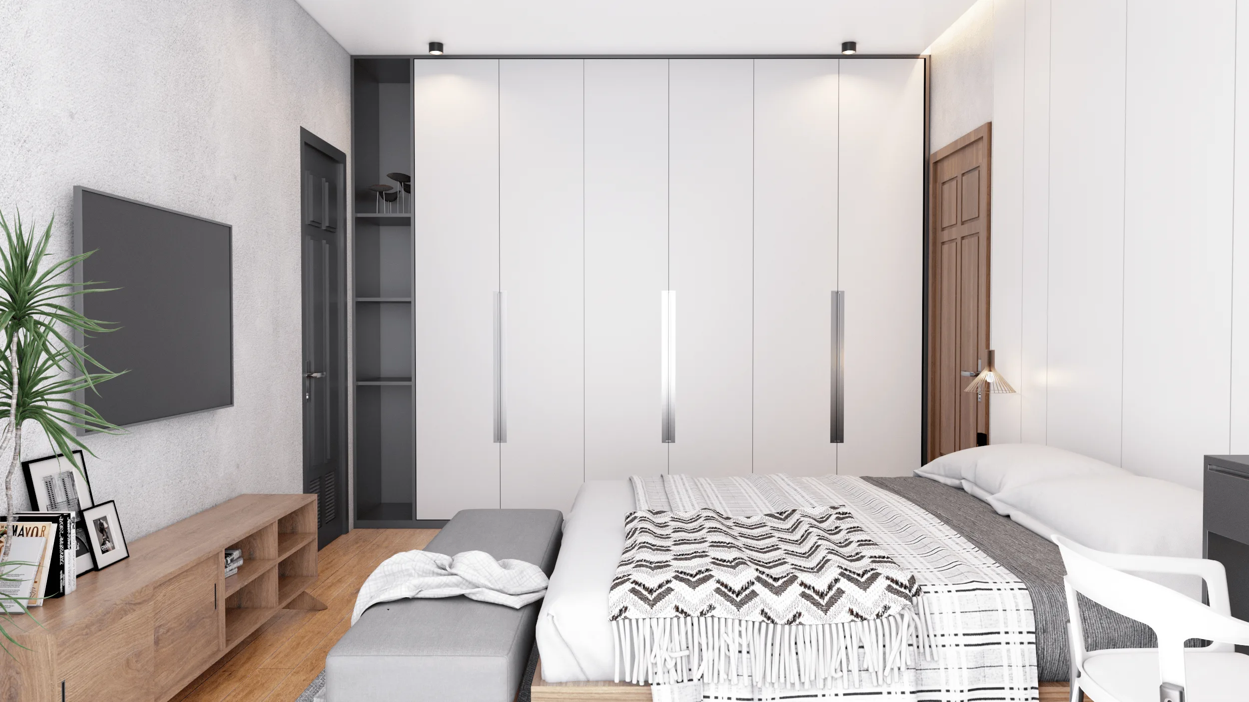 Moderne Apartment-Innenraumvisualisierung · Ansicht 3