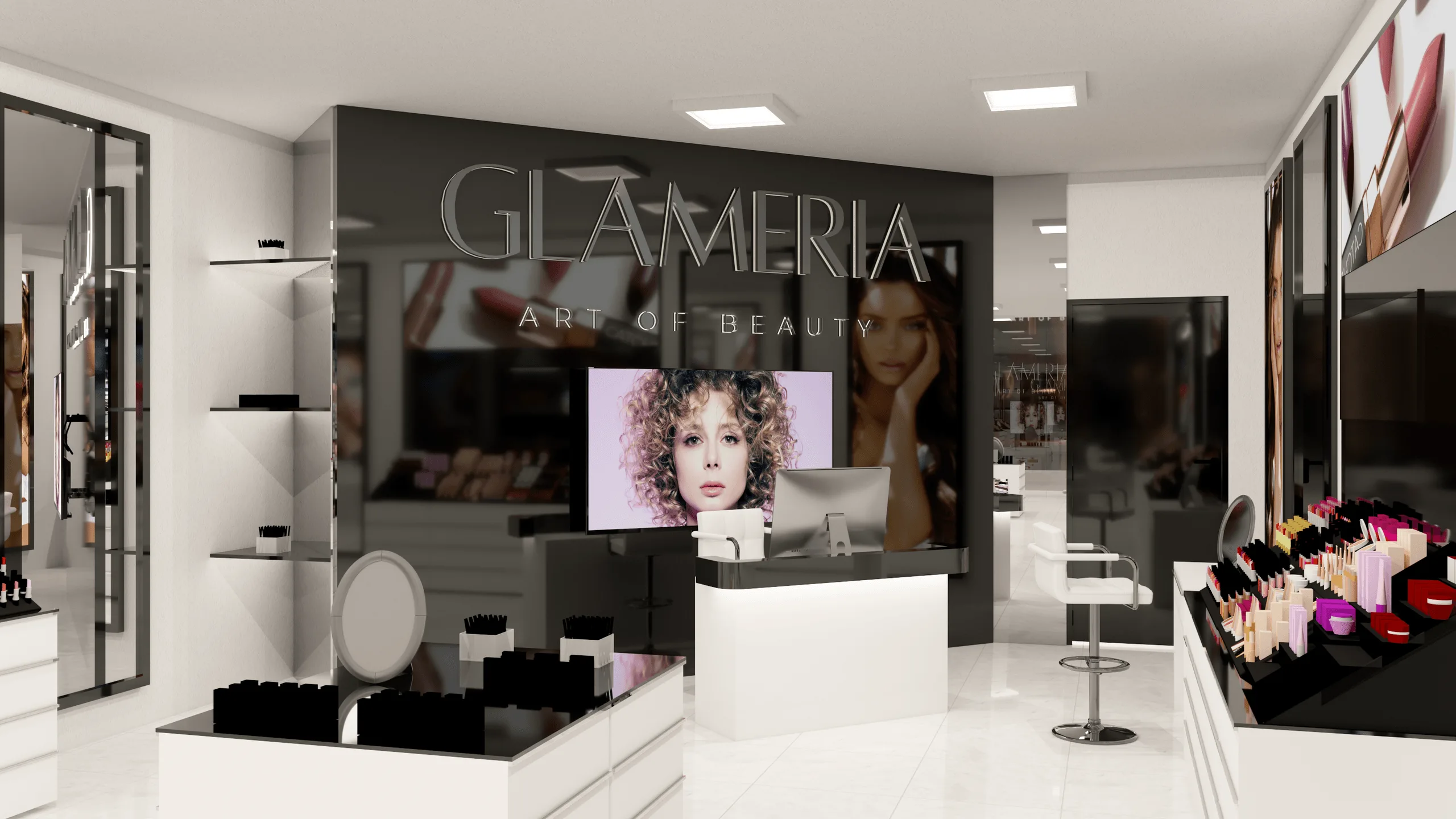 Glameria Studio – Kosmetikgeschäft im Einkaufszentrum · Ansicht 2