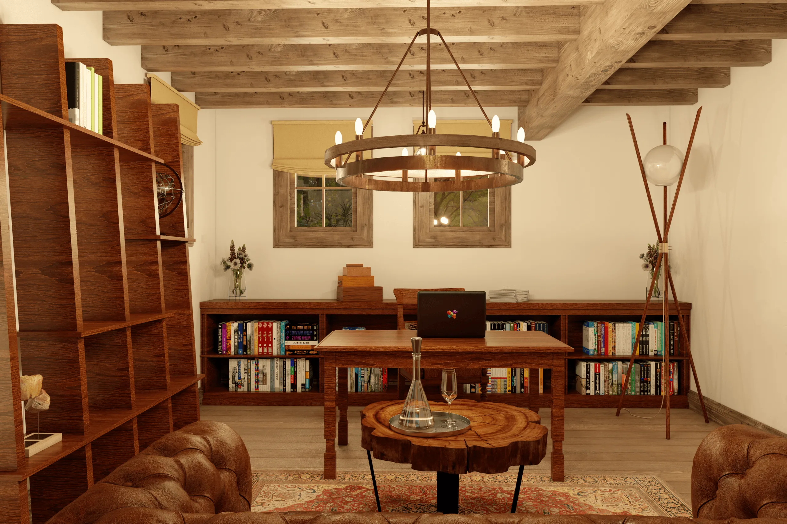 Klassisches Haus im spanisch-kolonialen Stil – Innenraumdesign