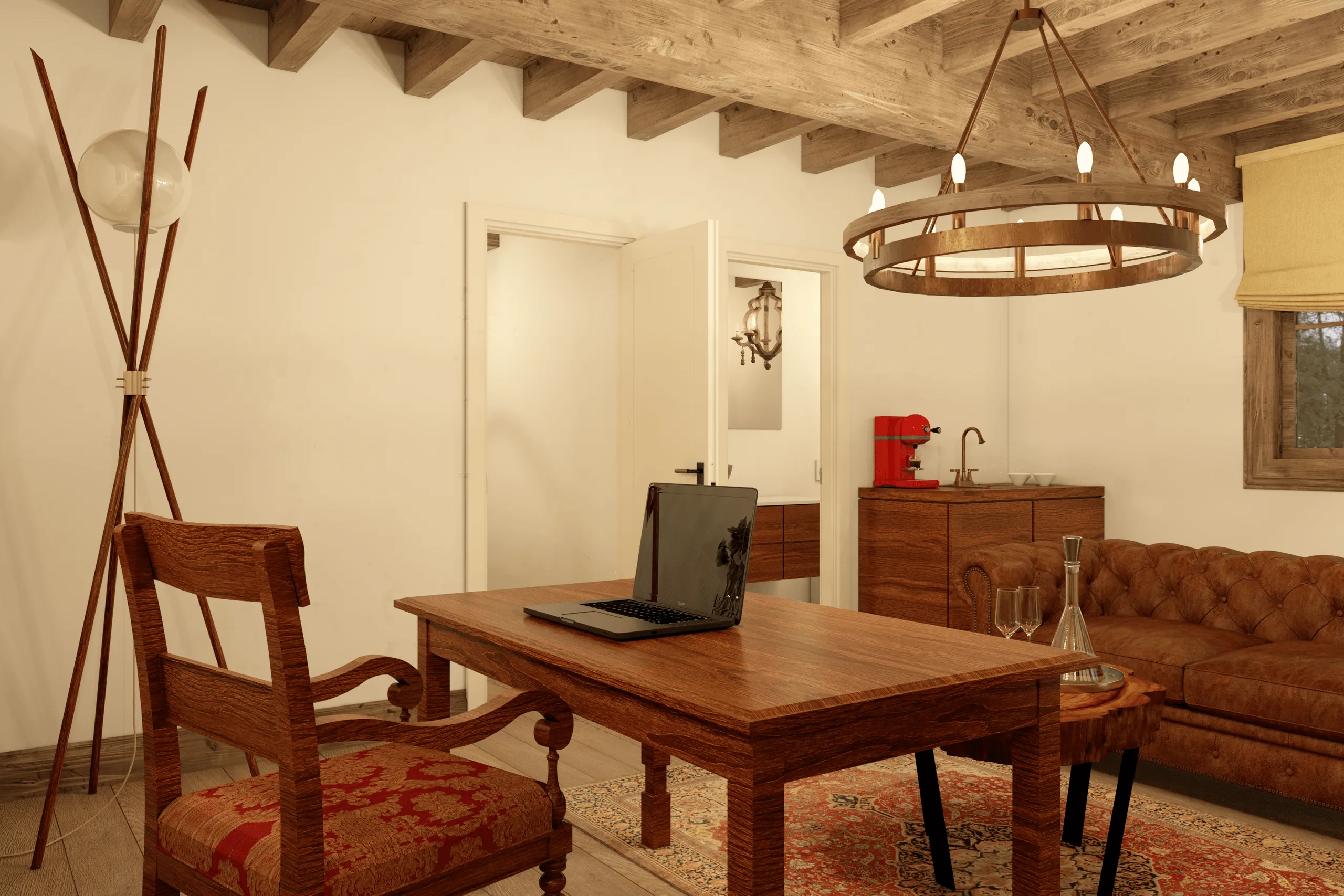 Klassisches Haus im spanisch-kolonialen Stil – Innenraumdesign