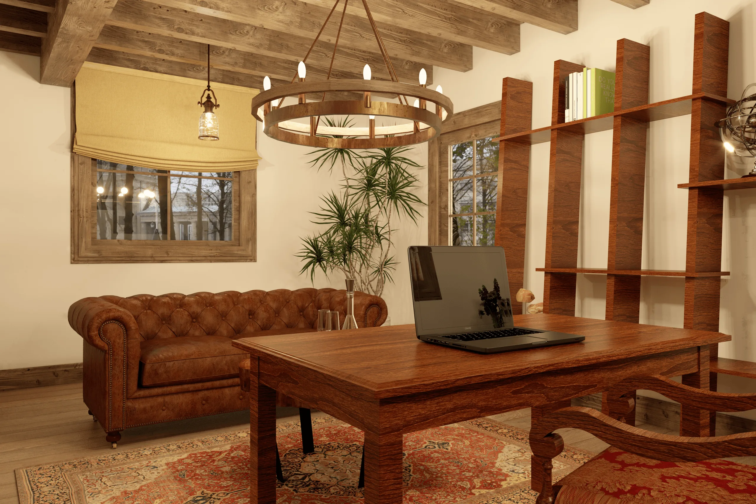 Klassisches Haus im spanisch-kolonialen Stil – Innenraumdesign