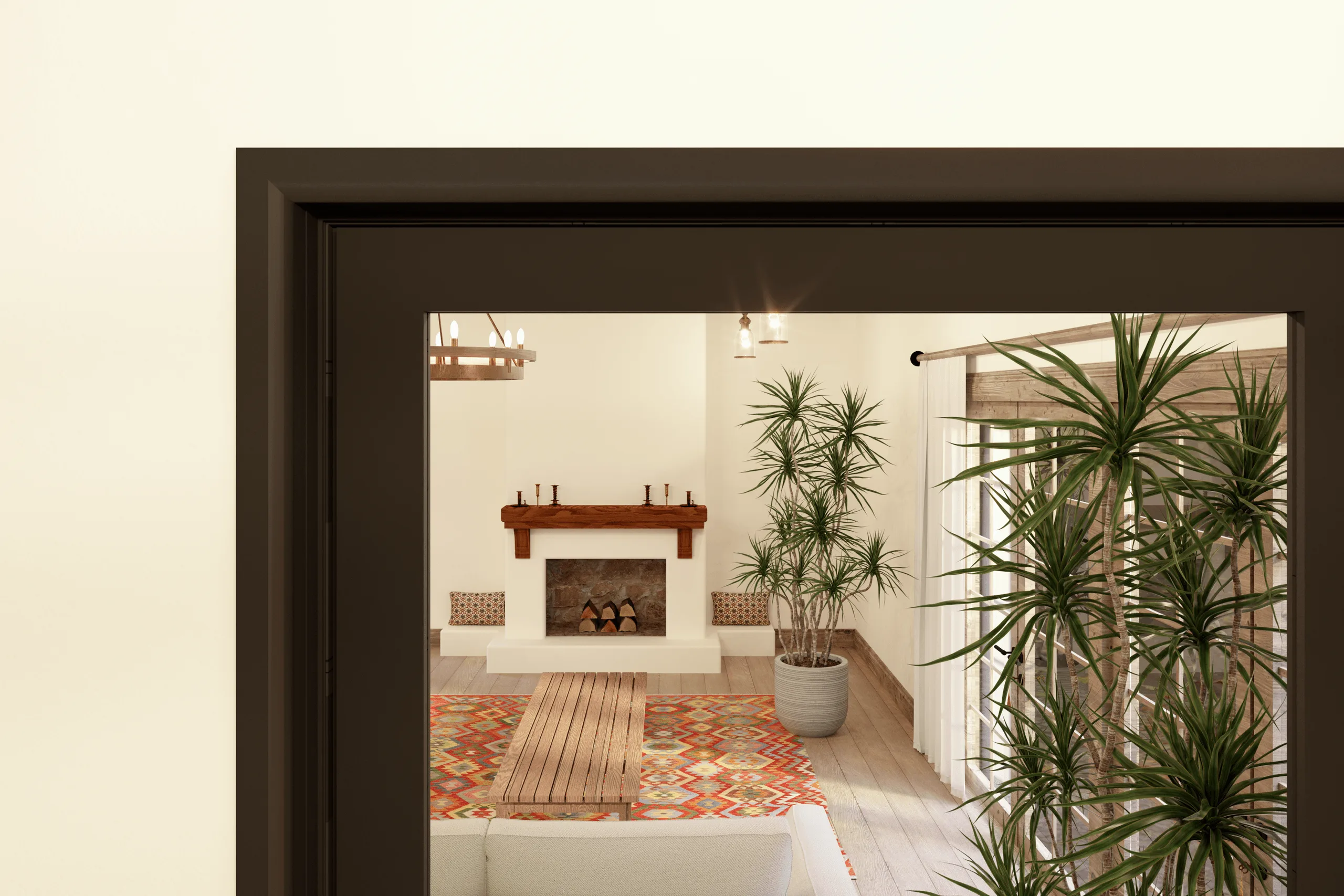 Aluminum Glass Door Visualization