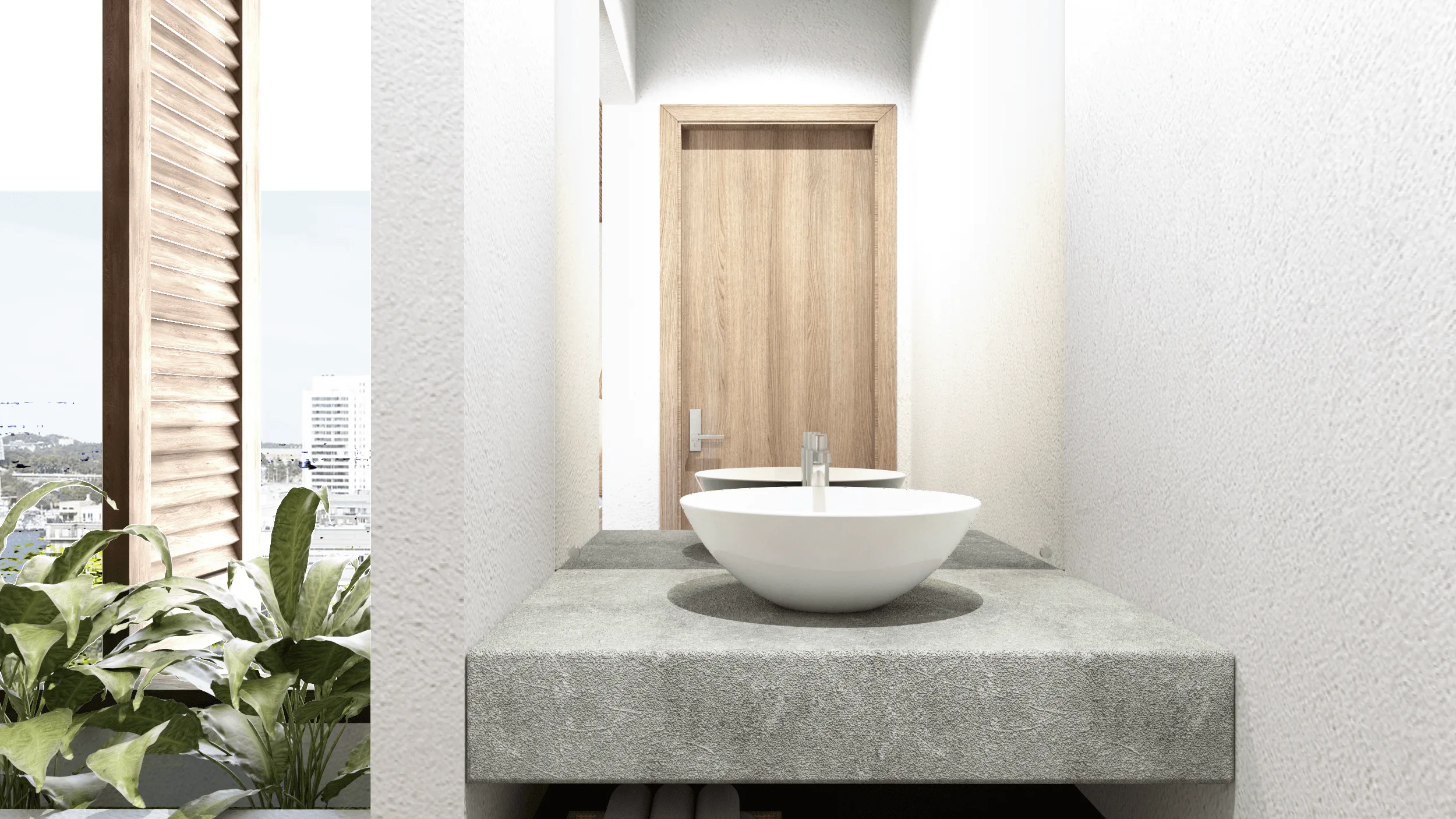 Wohninterieur mit natürlichem Rattan · Ansicht 3