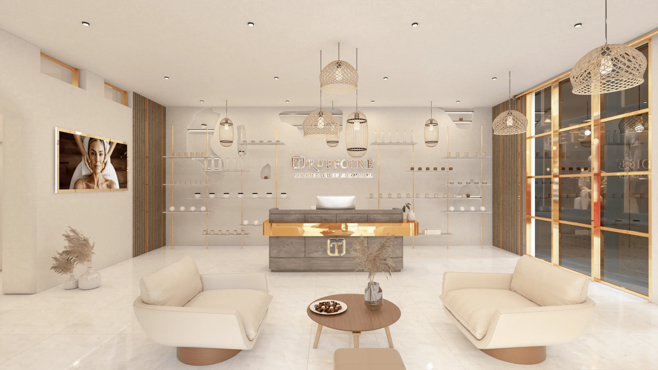 Truffoire Spa & Skincare – Innenraumdesign · Ansicht 3