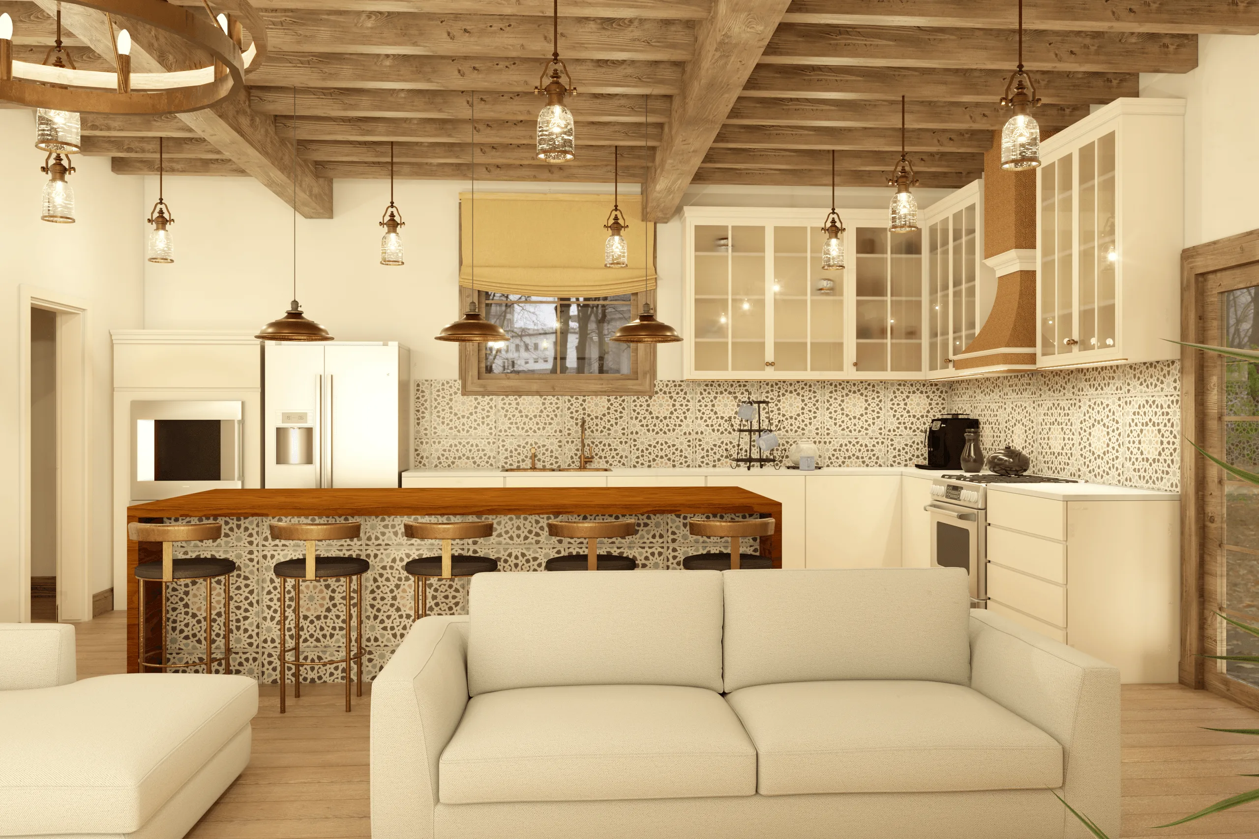 Klassisches Haus im spanisch-kolonialen Stil – Innenraumdesign · Ansicht 4