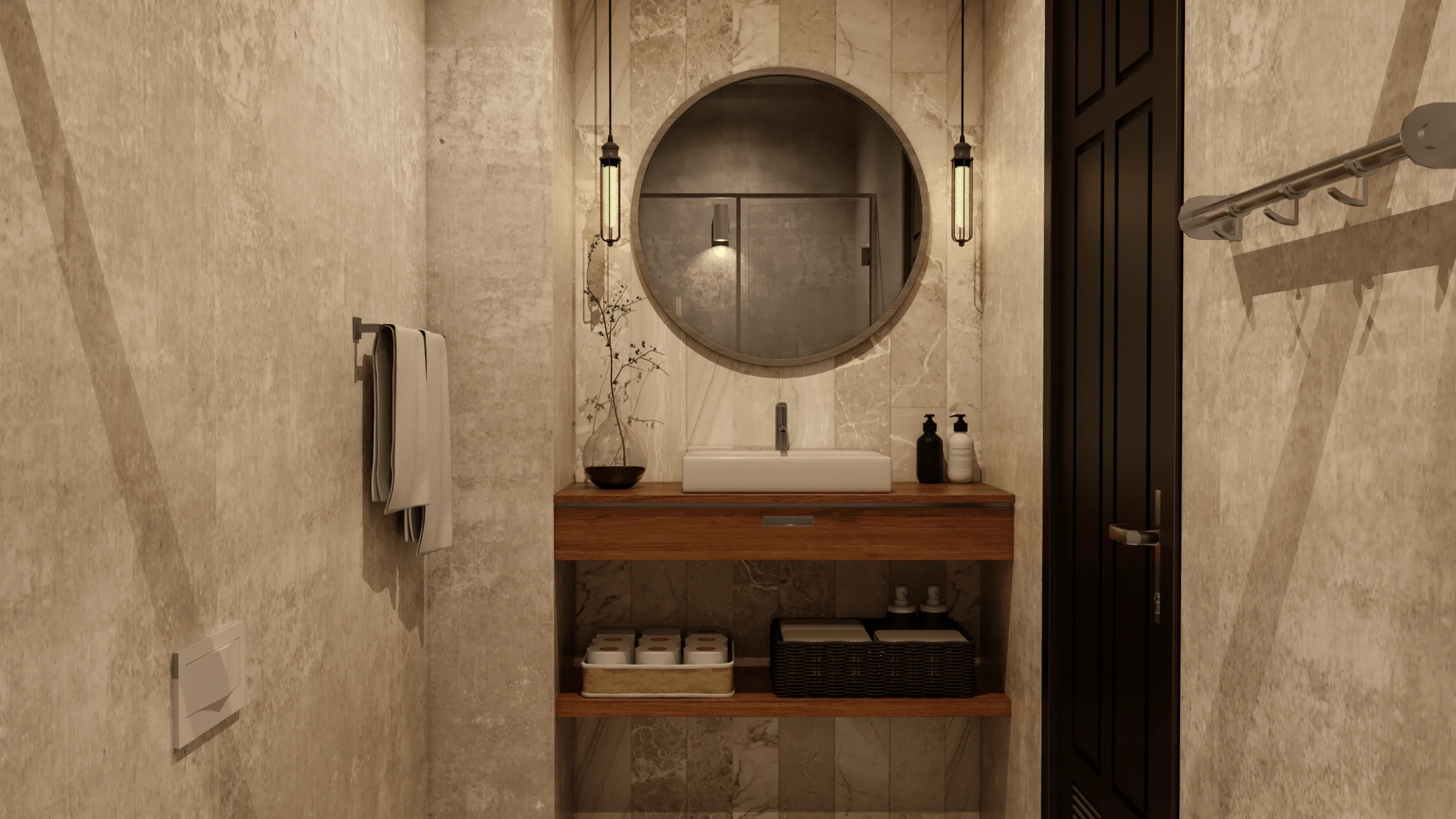 Moderne Apartment-Innenraumvisualisierung · Ansicht 4