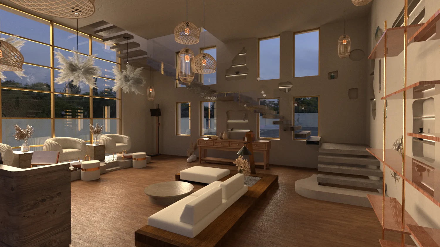 Koreanisches Spa – Innenraumdesign · Ansicht 3