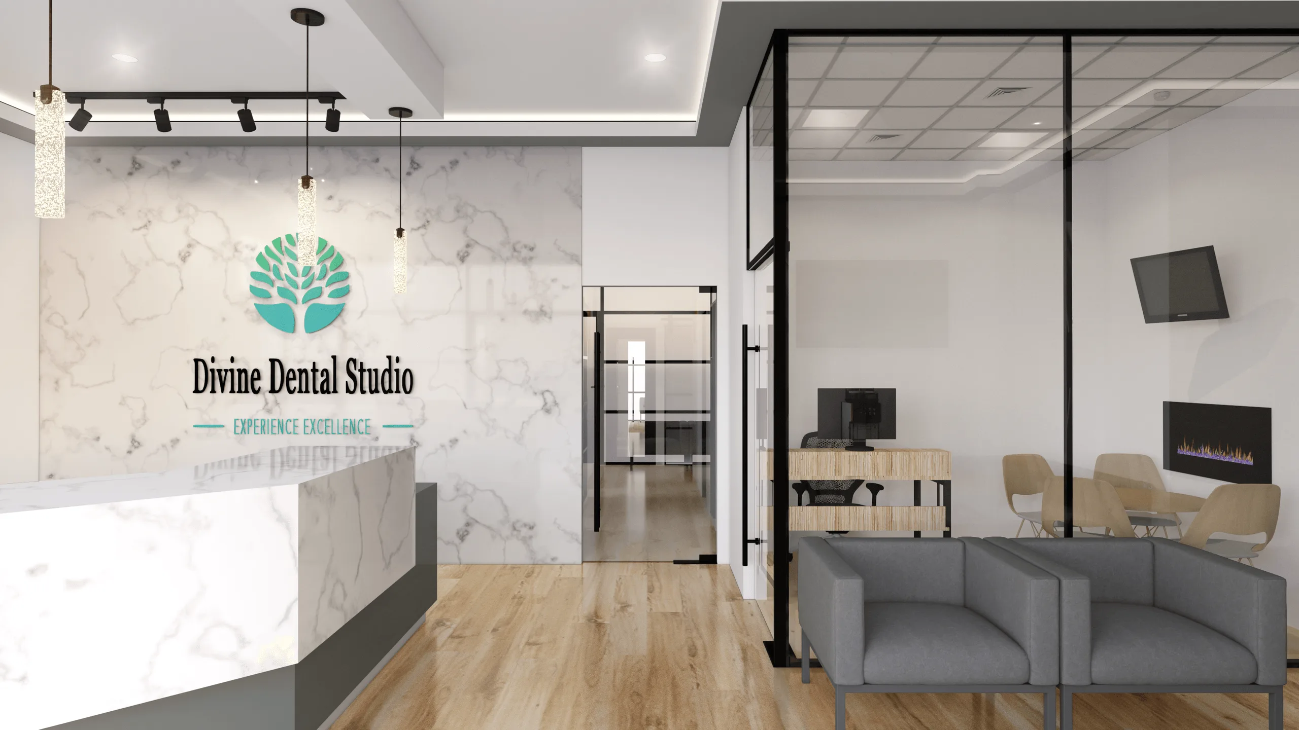 Divine Dental Studio – Innenraumdesign · Ansicht 1
