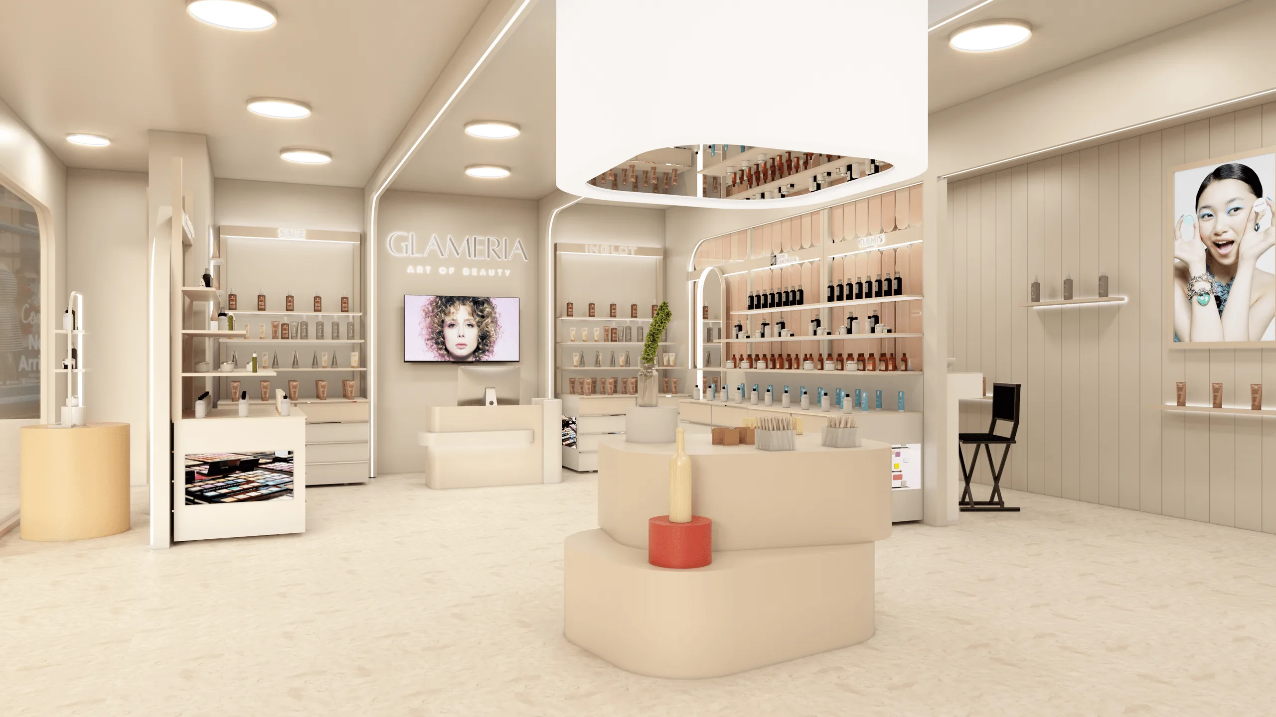 Glameria Store – Innenraumdesign · Ansicht 4