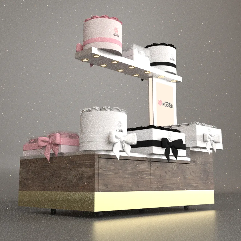 Pearl de Flore – Luxus-Retail-Kiosk-Design · Ansicht 7