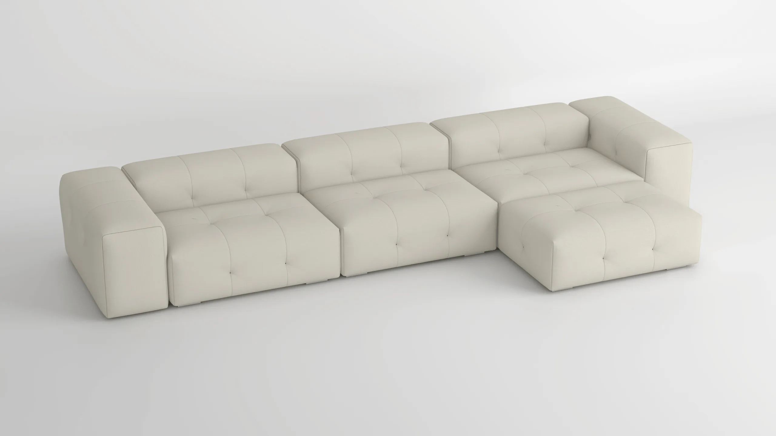 Modulares Sofa – Visualisierung von Stoff- und Materialvarianten · Ansicht 4