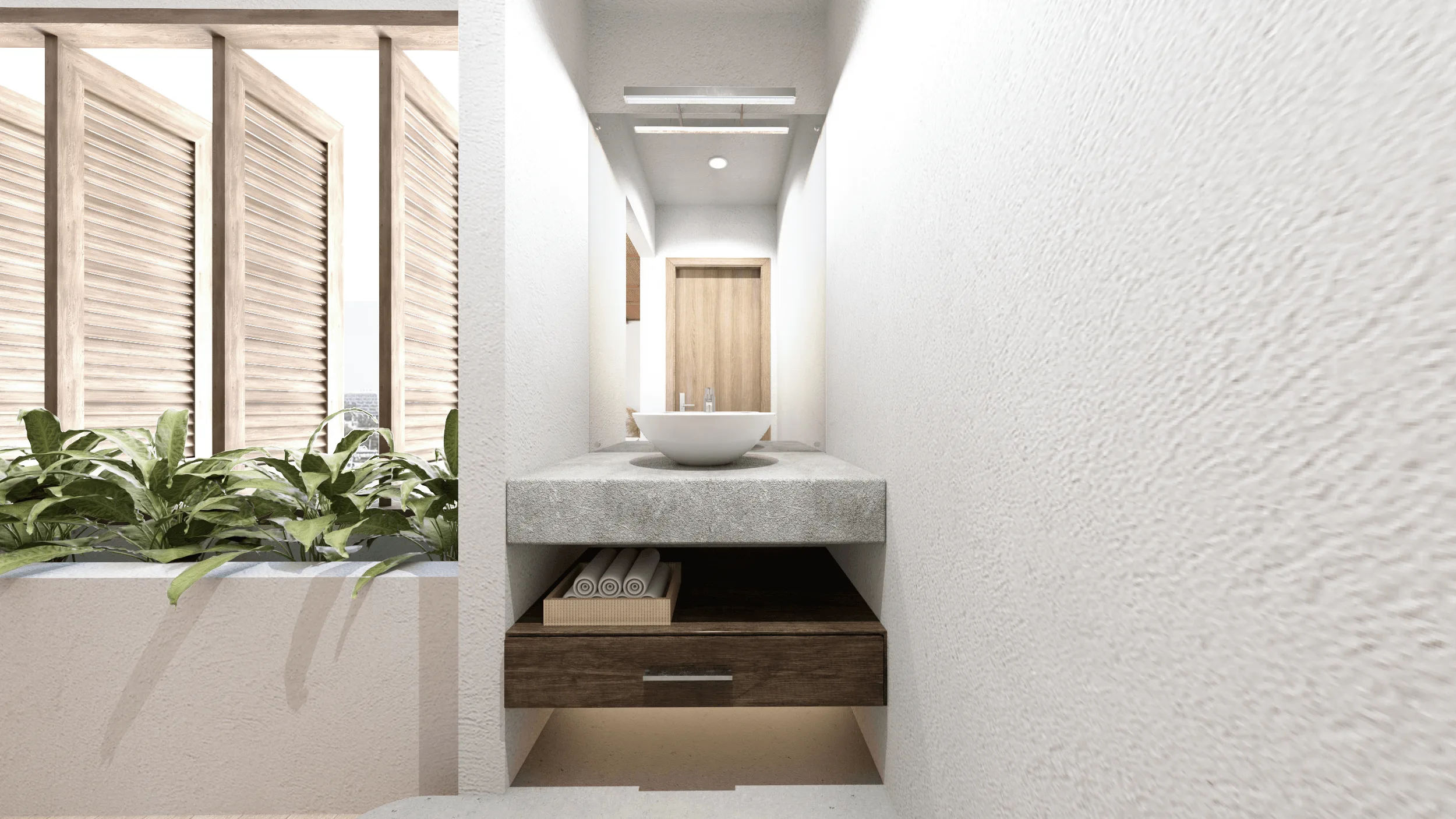 Wohninterieur mit natürlichem Rattan · Ansicht 4