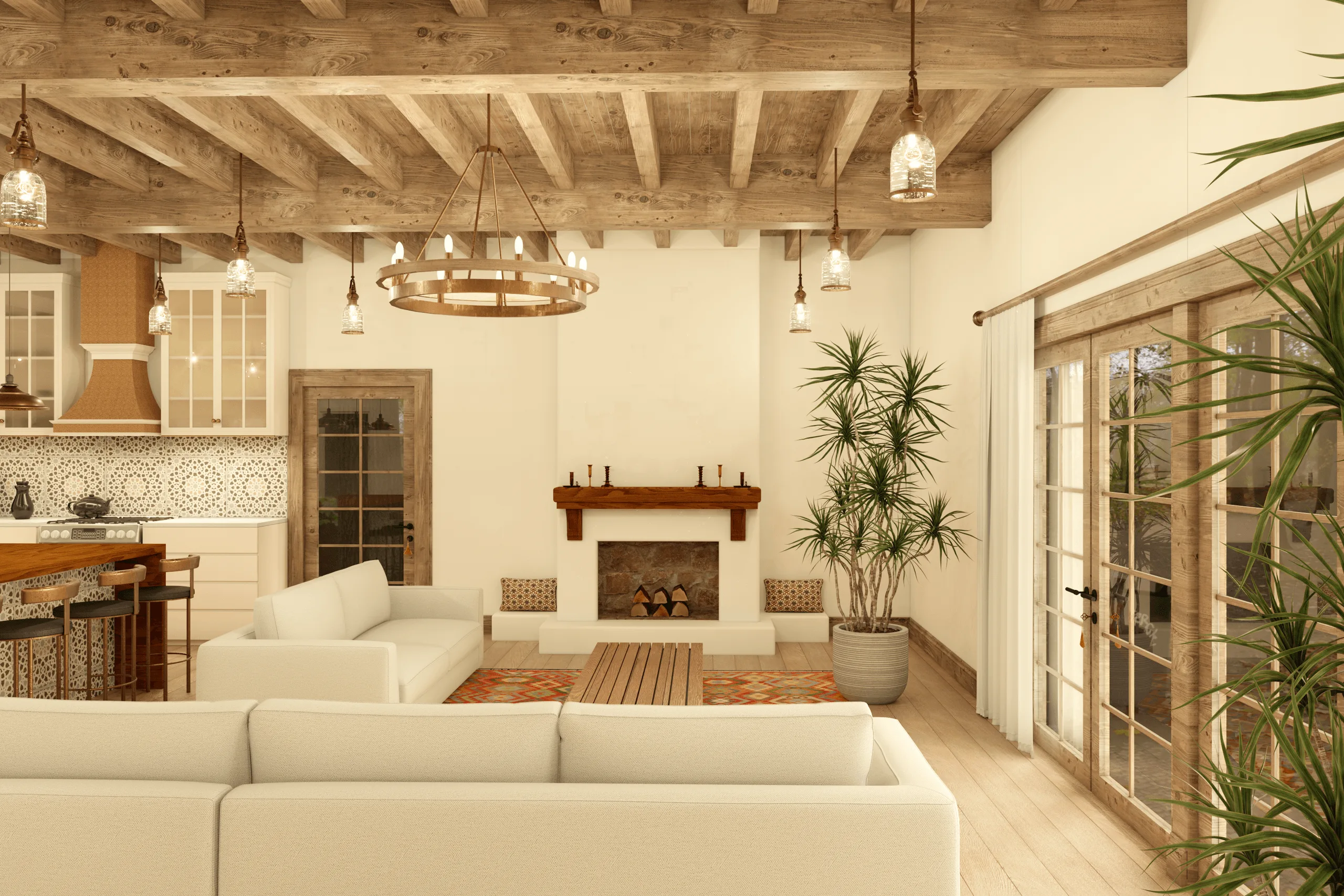 Klassisches Haus im spanisch-kolonialen Stil – Innenraumdesign · Ansicht 5