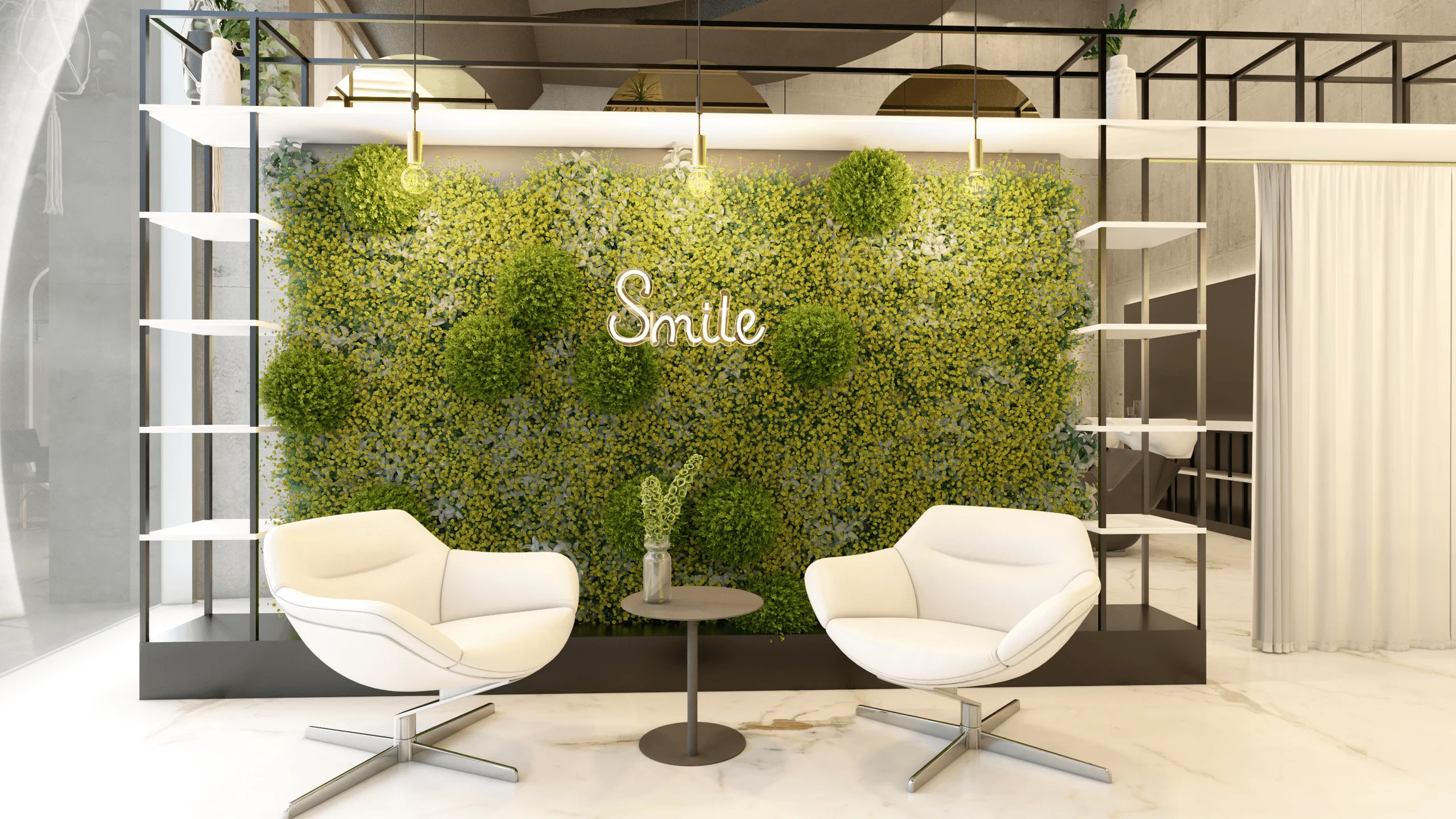 Franklinturm Oerlikon – Salon-Innenraumvisualisierung · Ansicht 5
