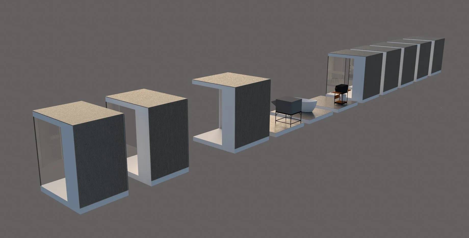 Modulare Containerhäuser – Vorentwürfe