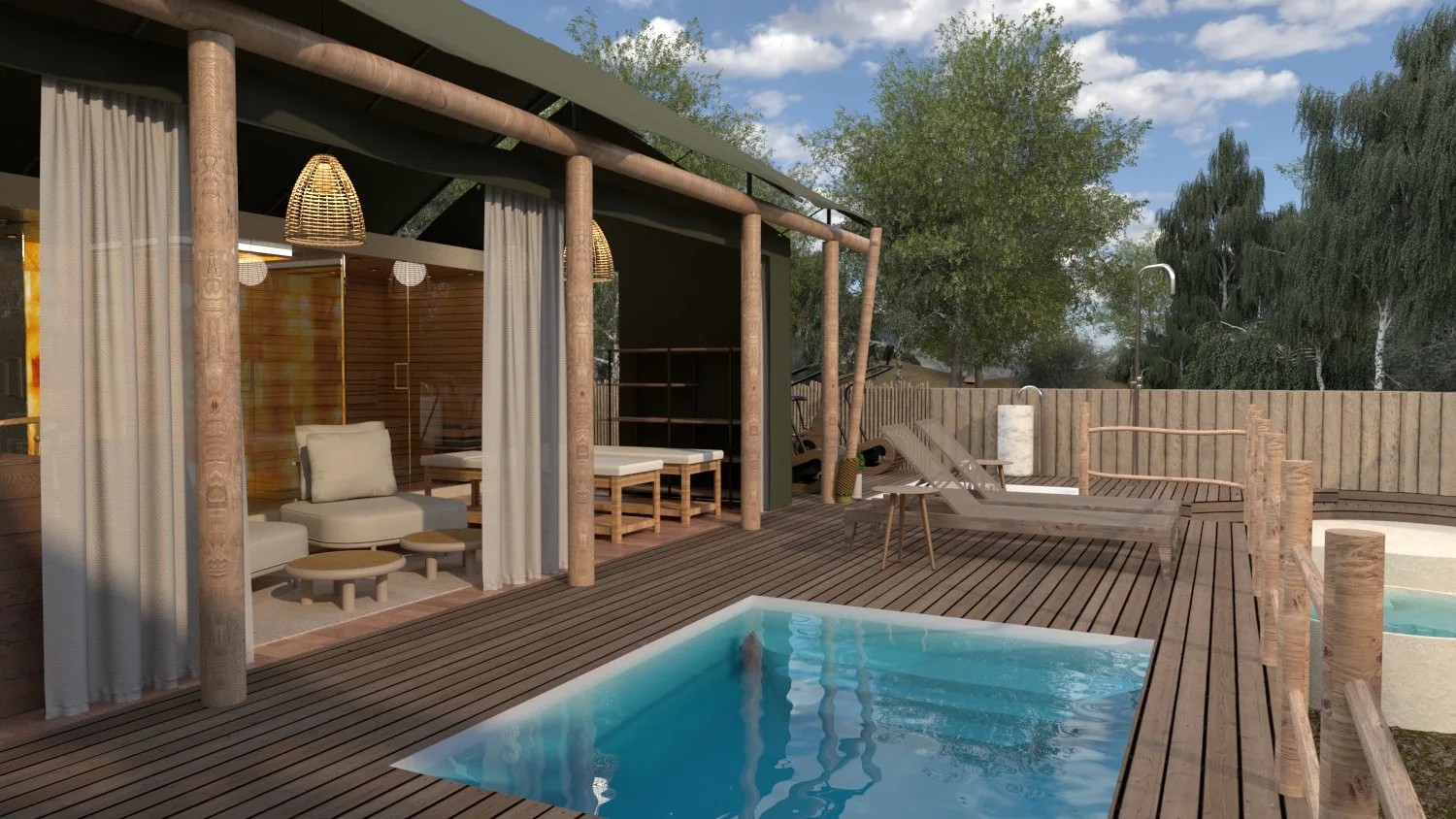 Safari-Zelt-Interieur – Barefoot Luxury Lodge