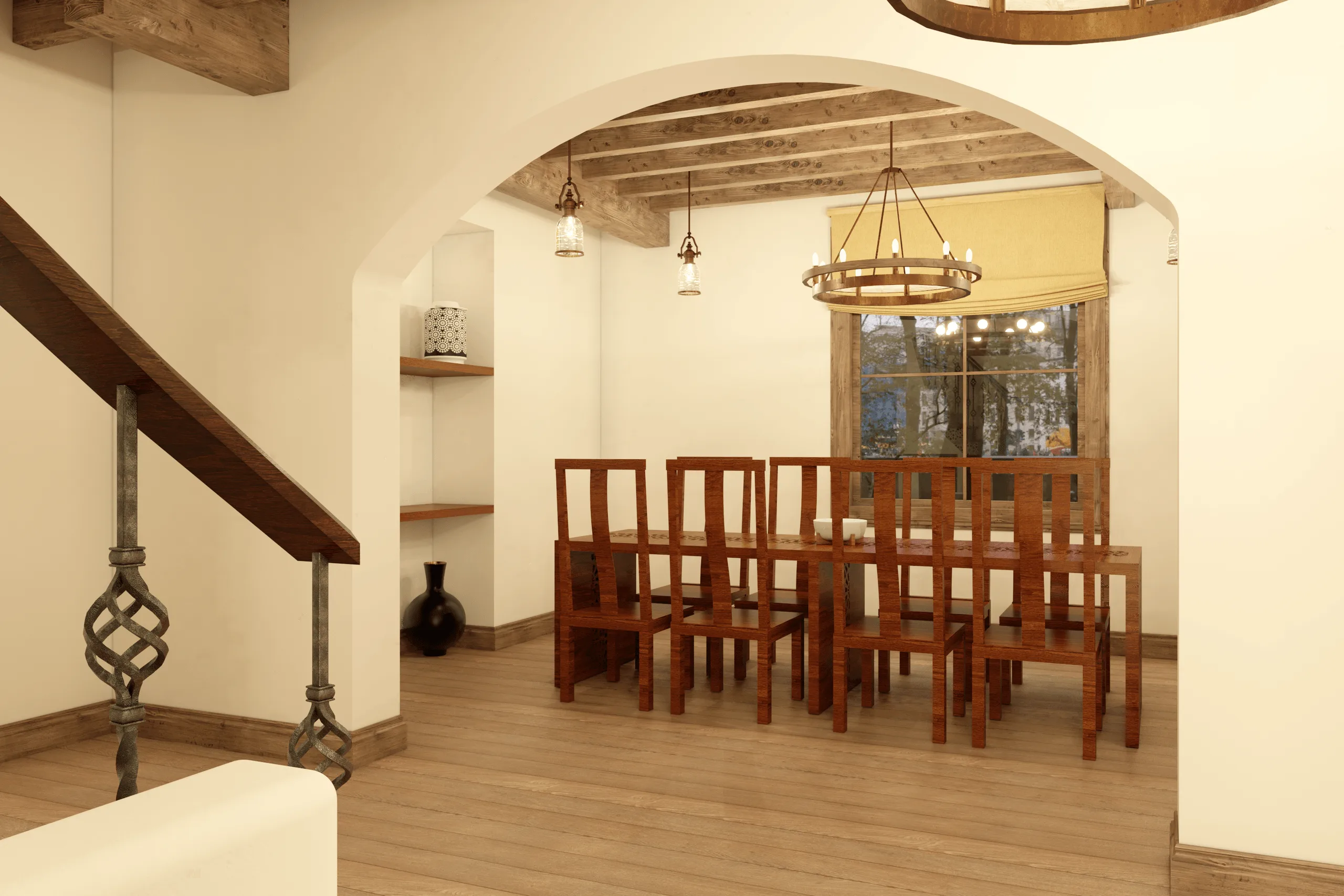 Klassisches Haus im spanisch-kolonialen Stil – Innenraumdesign