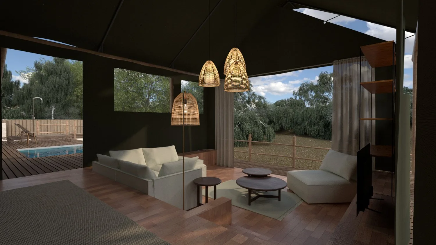 Safari-Zelt-Interieur – Barefoot Luxury Lodge
