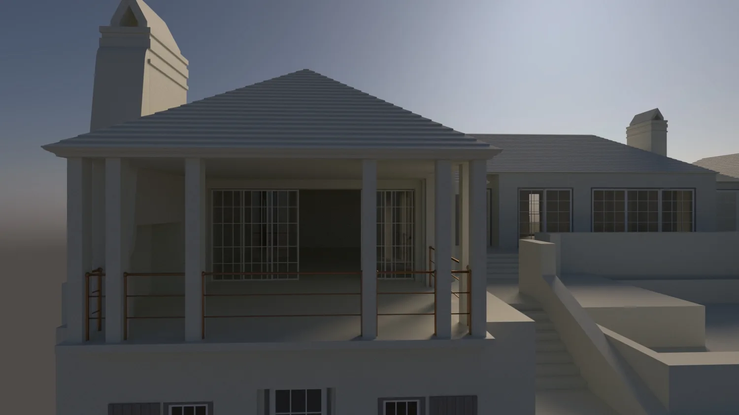 Architektonisches Basismodell eines Wohnhauses
