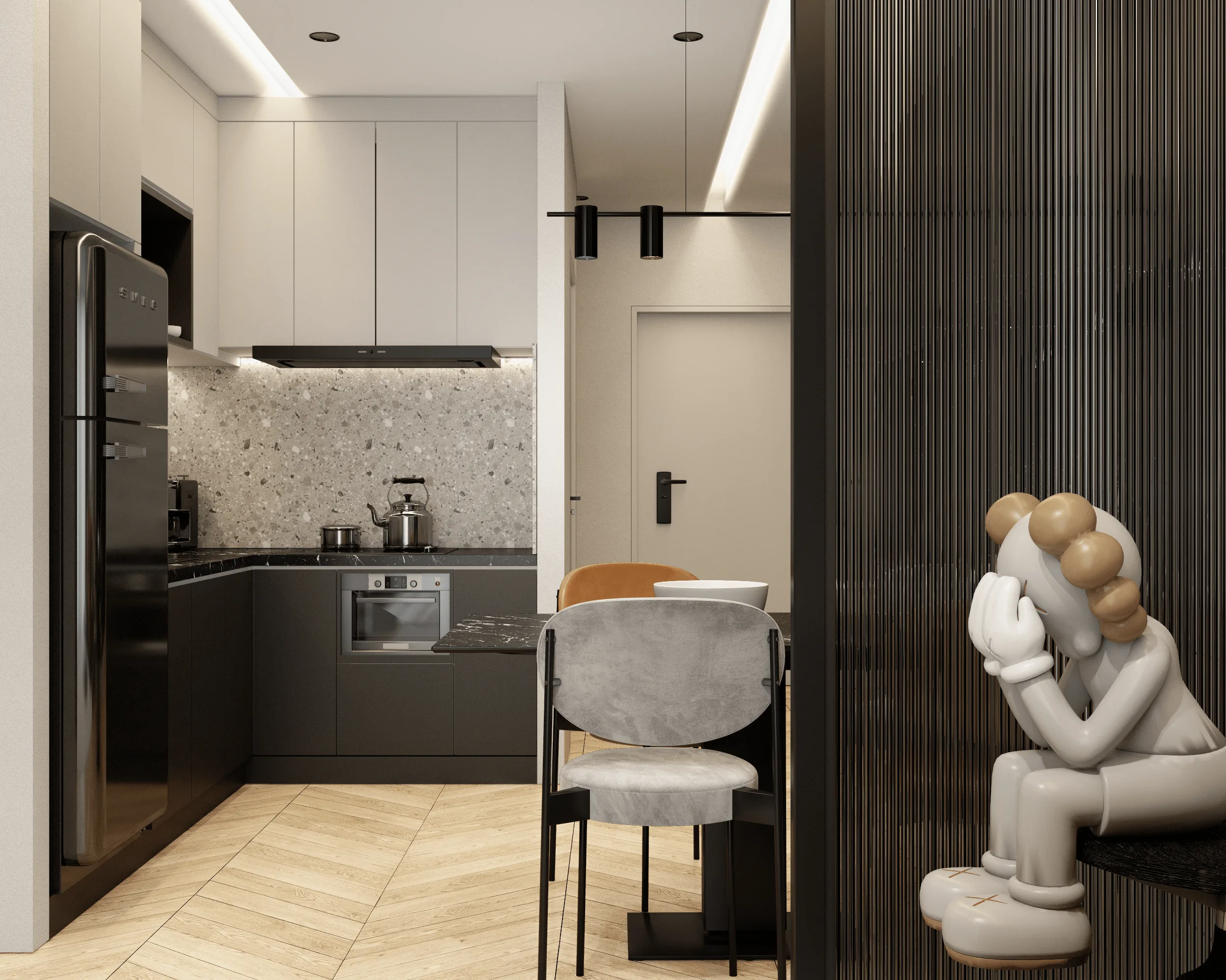 Apartment-Innenraumdesign · Ansicht 4