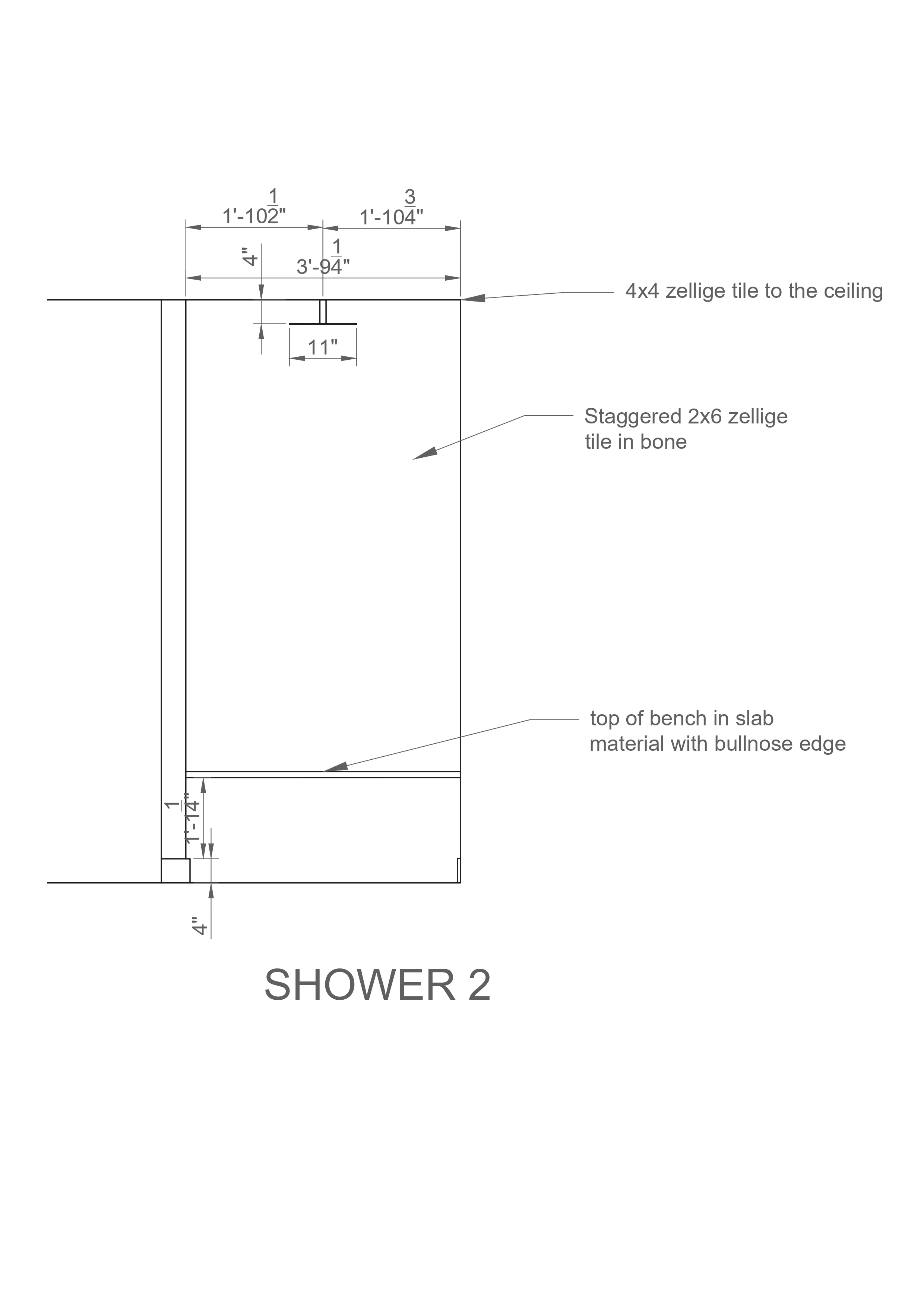 Master-Badezimmer – 2D-Zeichnungssatz · Ansicht 4