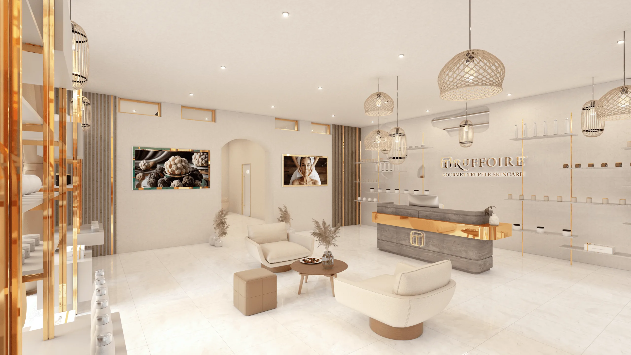 Truffoire Spa & Skincare – Innenraumdesign