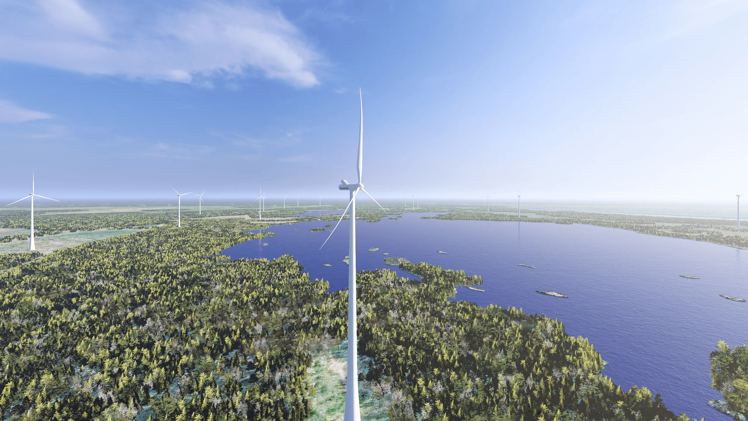 Windturbinen-Visualisierung – Exteriordesign
