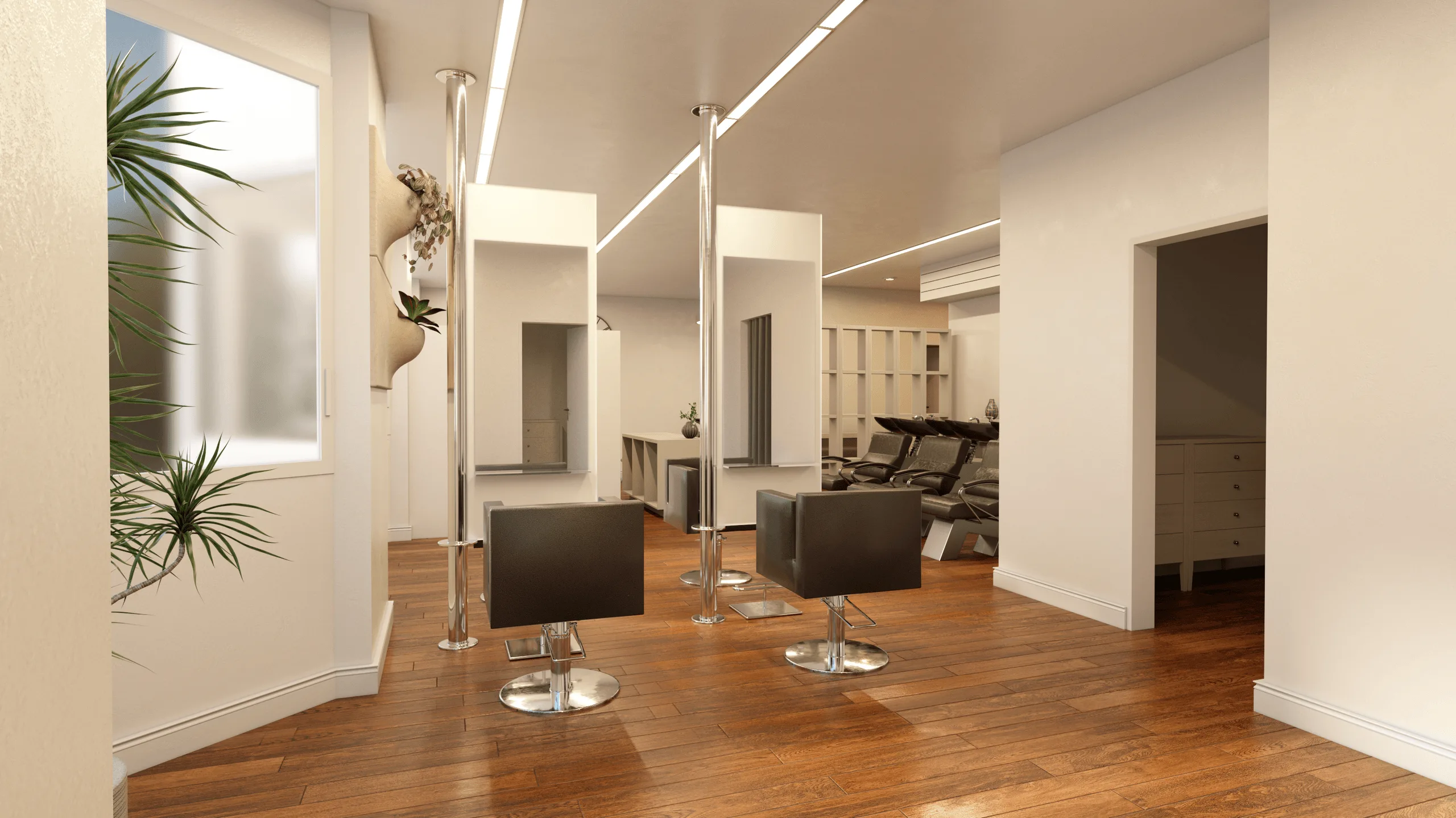 Friseursalon-Innenraumdesign