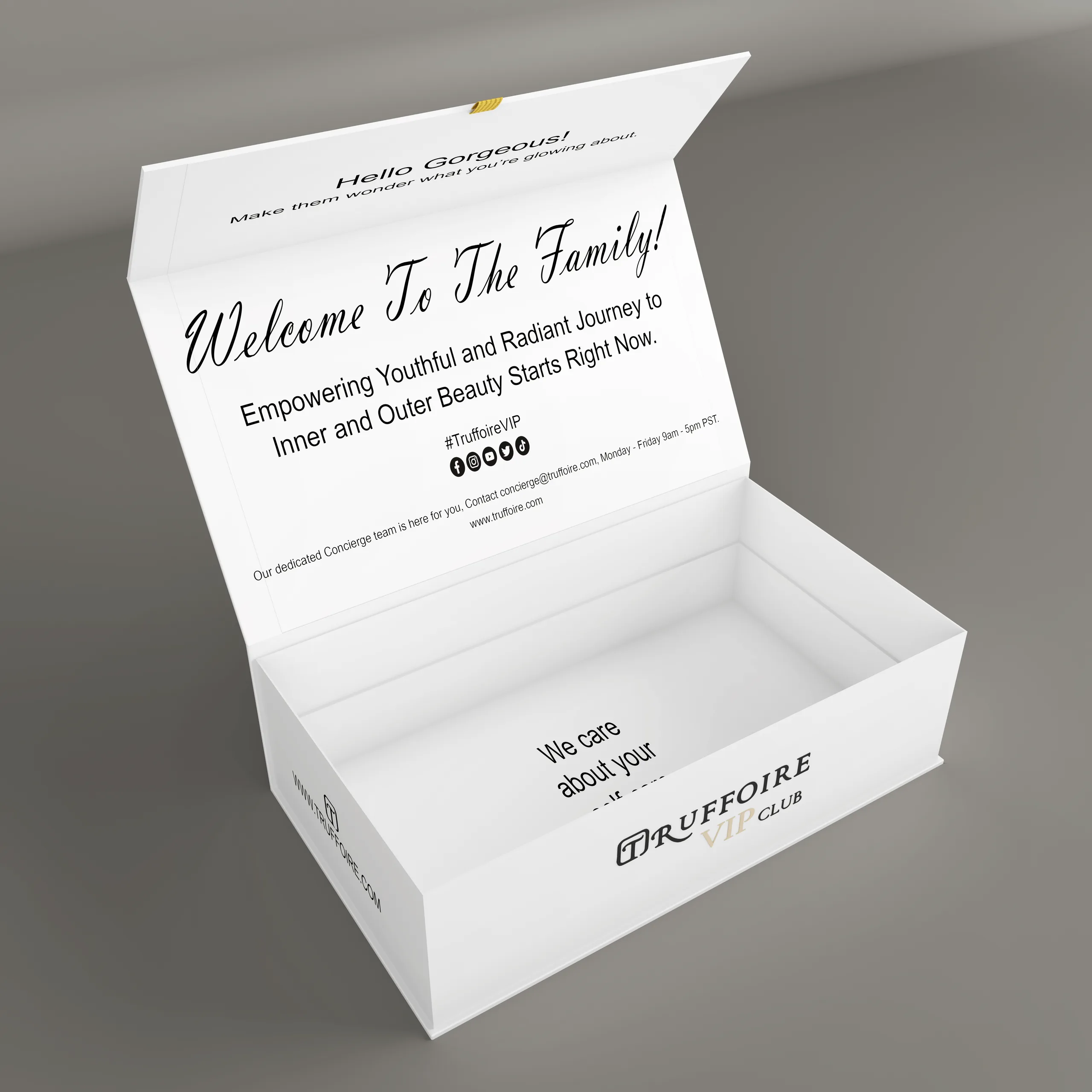 Truffoire VIP Club – Geschenkbox-Visualisierung · Ansicht 3