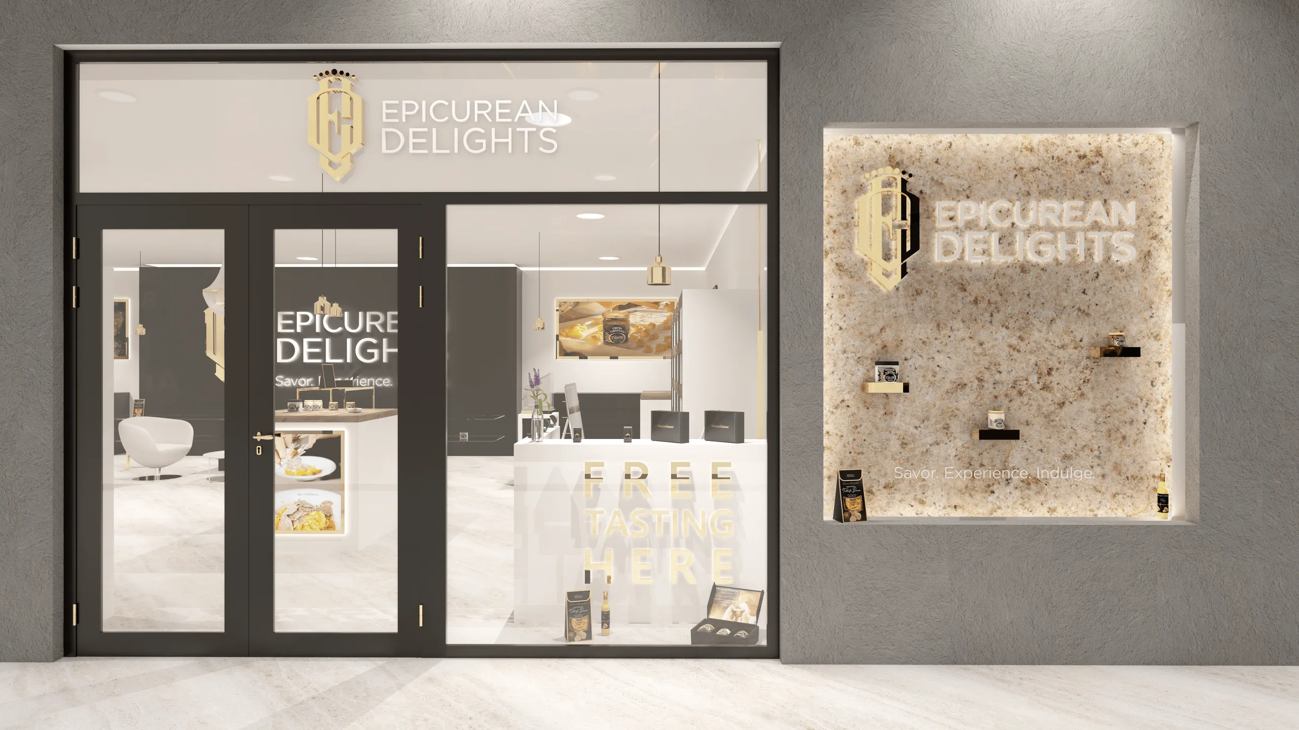 Epicurean Delights – Boutique-Store-Design · Ansicht 4